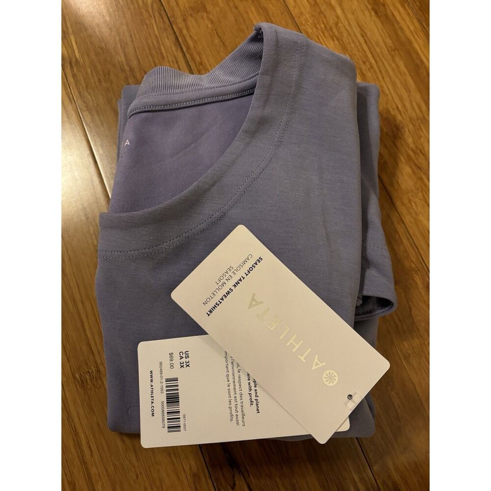 Athleta Seasoft Tank‎ Sweatshirt Dusk Purple 3X NWT $69 Activewear Lounge Soft - Picture 8 of 8